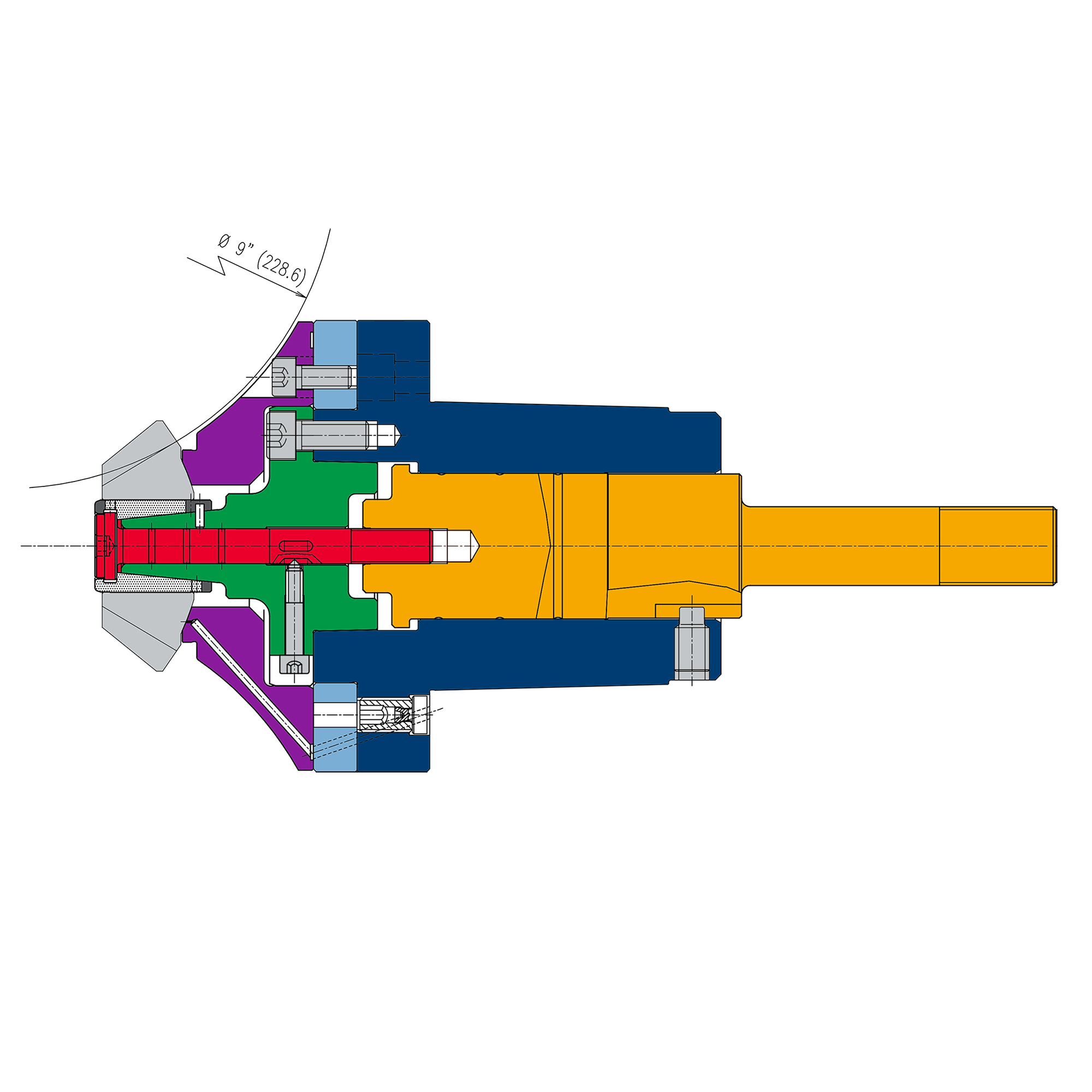 Schema tagliatura satellite conico